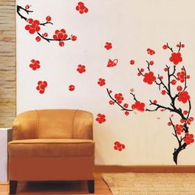 Plum Blossom And Tree Branch Wall Sticker
